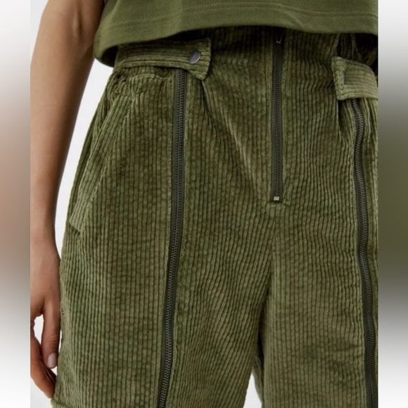 NWT Adidas X Ivy Park Corduroy Cargo Zipper Pants large - Picture 2 of 16